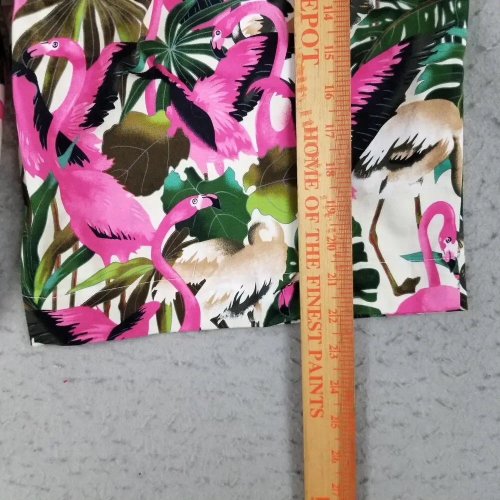 Loudmouth Shorts Mens 42 Pink Flamingo Tropical Golf Print Cotton Stretch‎ Fun